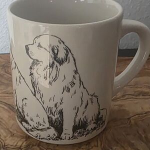 Cache Cream Ceramic Mug with Dog Design